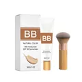 SPF 30 moisturizing BB cream foundation set with bamboo makeup brush, natural color - 30g With Makeup Brush / Natural Color