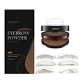 Kit polvere per sopracciglia Zephoco impermeabile #01 con 6 paia di timbri per un trucco facile - #01 / Marrone scuro