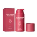 Color changing foundation liquid in natural shade with SPF 50 protection in pink case - 30ml