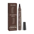 EELHOE wasserfester Augenbrauenstift mit Microblading-Effekt und 4 Spitzen in Braun - Dunkelbraun
