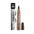 ZEPHOCO Brown 4-tip eyebrow pen with waterproof liquid formula for natural brow contouring. - 5g / Brown