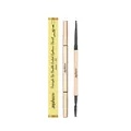 Zephoco brown 2-in-1 double-ended rotating eyebrow pencil with spoolie brush tool - 1 Piece / Brown