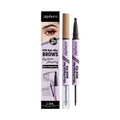 Zephoco 2-in-1 waterproof eyebrow pen in gray black for natural hair-like brow shaping. - 2.5ml / Grey Black