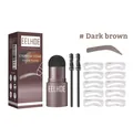 Kit de Sello para Cejas EELHOE Marrón Oscuro con Plantillas Impermeable - Set Marrón Oscuro - En Caja