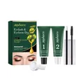 Zephoco professional black eyelash and eyebrow dye kit with applicator brushes - Eyebrow Eyelash Tint Kit / Black