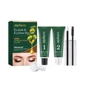 Zephoco eyelash and eyebrow dye kit in coffee color with waterproof long-lasting formula - Eyebrow Eyelash Tint Kit / Coffee