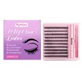 Nymixa 200pcs DIY cluster lashes kit with glue pen and tweezers for a natural makeup look - 200 Pieces + Glue + Tweezers