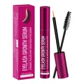 Professional natural eyelash growth serum for longer fuller lashes with dual brushes - 5ml
