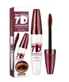 7D Dark Brown Volumizing Waterproof Mascara with Fiber Lashes and 100% Pure Collagen - 10.00g / Dark Brown