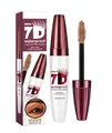 Waterproof 7D fiber lashes mascara in light brown with pure collagen for volumizing effect - 10.00g / Tan