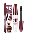 Professional 7D waterproof fiber mascara in black for a natural look, 10g tube with box - 10.00g / Black