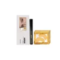 EELHOE Wimpern-Pflegeserum-Set mit 4 ml Essenz und 5 Paar goldenen Augenmasken-Pads - 4ml Serum + 5 Paare Augenmasken