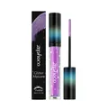 Vista dettagliata del mascara glitter viola Zephoco con confezione e applicatore - 3ml / Viola