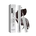 Brown waterproof curling mascara set including silver tube wand and packaging box - 3.5g / Brown