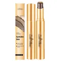 Two-color gradient eyeshadow stick in golden-brown pearlescent tones for long-lasting wear - Pearl Earth Tone / 3.5g