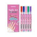Set de 5 rotuladores de nail art TORVIKX de colores intensos para diseños resistentes - Juego de 5 / Juego de 5