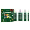 Set de 12 rotuladores de uñas navideños con tinta al agua para una manicura DIY creativa - 12 Piezas