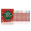 Juego de 12 rotuladores de nail art navideños con puntas finas para manicura DIY - 12 Piezas