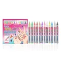 Juego de 12 rotuladores de uñas Nymixa con punta fina para dibujo creativo DIY fluido - Juego de 12 Colores / 12 Piezas