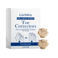 LANISKA toe correctors set including professional packaging and two beige soft fabric patches - 2 Pieces/Set / Nude