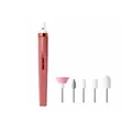 Fresa per unghie elettrica rosa professionale con cinque testine intercambiabili per manicure - Set Di 5 Testine / Rosa Salmone