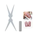Dual-head French cat-eye nail magnet tool for DIY manicure with cylindrical magnet - 1-Piece