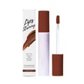 Premium hydraterende lipolie in Mauve Medium Brown kleur met verpakking en kwast - Mauve Middelbruin (TAMARIND)