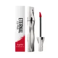 Eternal bright red matte lip gloss in a metallic silver tube with white packaging box - Matte Red / 3ml Capacity