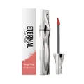Long-lasting orange-pink matte lip gloss with metallic silver container and brush - 3ml / Orange Pink