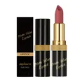Detail of zephoco matte velvet lipstick in orange red with elegant black gold packaging - 5g / Pink