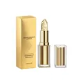 Lápiz labial hidratante de pan de oro con una elegante caja de embalaje dorada - 3.5g / Estilo de Cambio de Color por Temperatura con Lámina de Oro