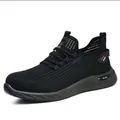 Zapato de seguridad negro transpirable con punta de acero y suela antiperforación - 36 / Estilo 1007 Puntera de Acero Kevlar (1007) / Negro