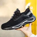 Zapatos de seguridad negros ligeros y transpirables con una puntera de acero - 36 / Estilo 738 Malla (738) / Negro