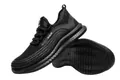 Zapatos de seguridad negros transpirables con punta de acero y suela antideslizante - 36 / Estilo de Malla 638 (638) / Negro