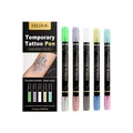 Set de 10 stylos de tatouage temporaire EELHOE nacré avec marqueurs à double extrémité - Lot de 5
