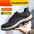 Zapatos de seguridad aislados 10KV para hombre con protección contra aplastamiento - 36 / Negro Estilo Aislado 10kV