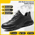 Black leather safety shoes with 10KV insulation and anti-smash puncture protection - 36 / 260 Anti-Smashing Anti-Puncture Insulated Style / Black