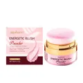 Zephoco Peach Pink Energetic Blush Powder with soft puff applicator and packaging box - Peach Pink / 3g Pack
