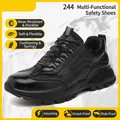 10KV insulated leather safety work shoes with steel toe and anti-puncture sole black - 36 / 244 All-Season Anti-Smashing Anti-Puncture Insulated Style / Black
