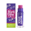 Zephoco magenta purple moisturizing blush stick shown with its vibrant designer packaging box - 6.00g / Rose Purple