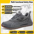 Grey 10KV insulated safety shoe with cowhide upper and anti-smashing steel toe protection - 36 / Model 354 Anti-Smashing Anti-Puncture Insulated Style