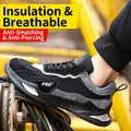Zapatos de seguridad aislados de 10 kv transpirables en malla negra y gris para trabajo. - 36 / Modelo 308 Negro Aislado (Apto para Controles de Seguridad)
