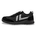Durable black breathable steel toe safety shoes featuring reflective side stripes - 35 / 6023 10kV Insulated Anti-smash Puncture-proof Style / Black