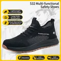 Breathable 10KV insulated safety shoe featuring anti-smash and puncture proof design - 36 / 10KV Insulated Summer Breathable Style / Black