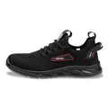 Breathable black steel toe safety shoe with red accents and anti-slip sole for work - 35 / 6024 Style (10kV Insulated/Anti-smashing/Puncture-proof) / Black