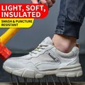 Zapatos de seguridad aislados 10kV para hombre transpirables y antiperforación - 36 / Marrón Estilo Aislado 10kV