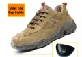 Zapatos de seguridad caqui aislados 10kV para hombre con puntera de acero protectora - 36 / Estilo De Suela De Tendón De Buey Anti-Aplastamiento Y Anti-Perforación (927) / Caqui