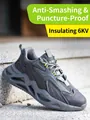 Zapato de seguridad gris transpirable 6KV aislado con protección antipinchazos - 36 / Estilo Antipinchazos e Aislado (338)