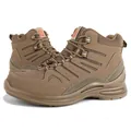High-top khaki safety boots with breathable mesh and steel toe for work protection - 35 / 6061 10kV Insulated Style / Khaki