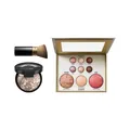 Complete makeup palette set featuring eyeshadow, blush, foundation and professional brush - Makeup Kit (Palette + Foundation + Brush)